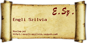 Engli Szilvia névjegykártya