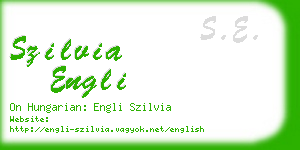 szilvia engli business card